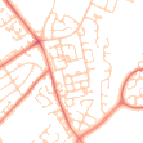 Daytime road noise heatmap for L11 4RN