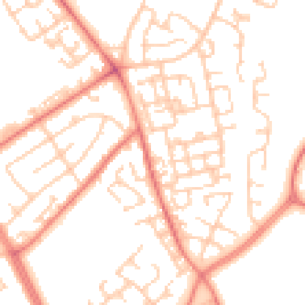 Daytime road noise heatmap for L11 4RX