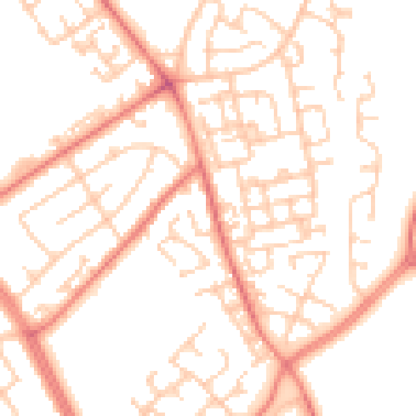 Daytime road noise heatmap for L11 4SH