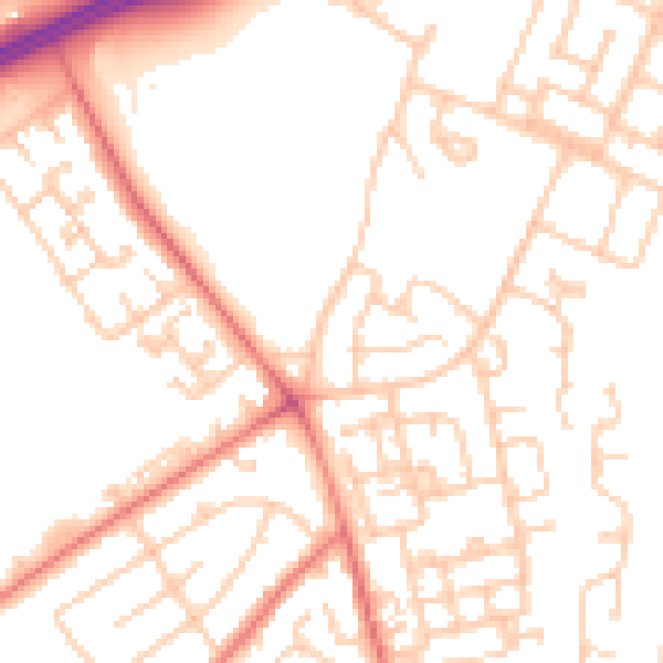 Daytime road noise heatmap for L11 4SR