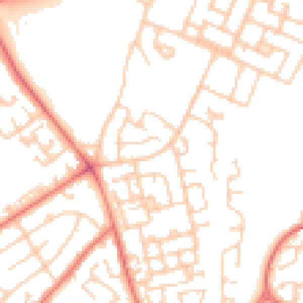 Daytime road noise heatmap for L11 4ST