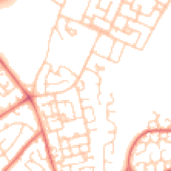Daytime road noise heatmap for L11 4TD