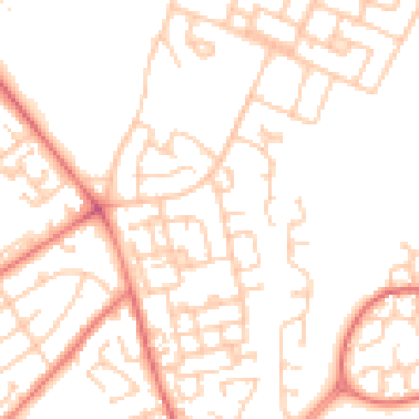 Daytime road noise heatmap for L11 4TH