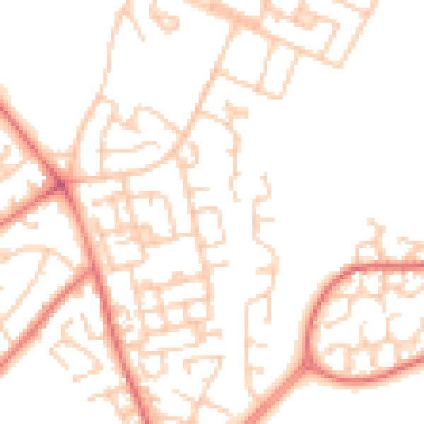 Daytime road noise heatmap for L11 4TN