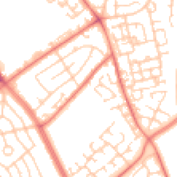 Daytime road noise heatmap for L11 4TZ