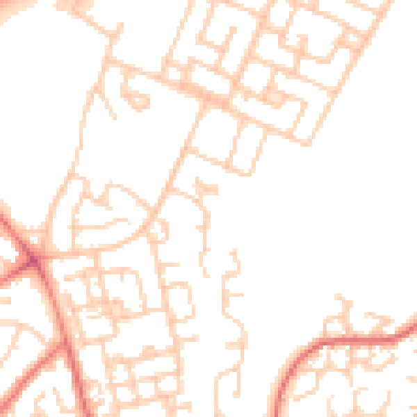 Daytime road noise heatmap for L11 4UR