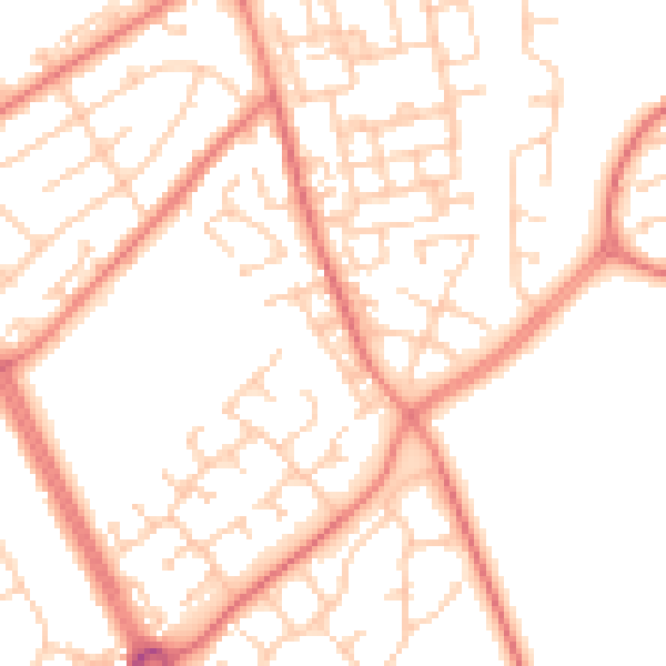 Daytime road noise heatmap for L11 4UW