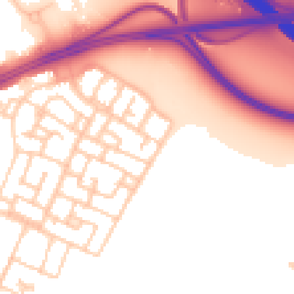 Daytime road noise heatmap for L11 6GA