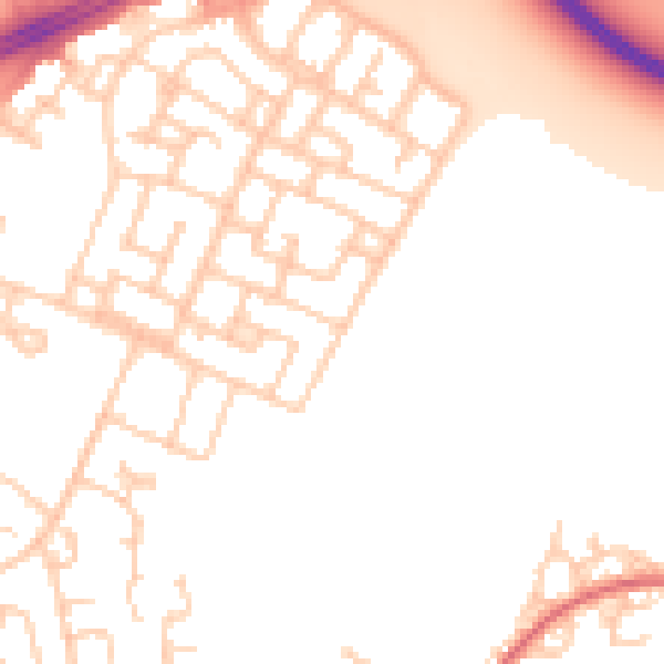 Daytime road noise heatmap for L11 6LD