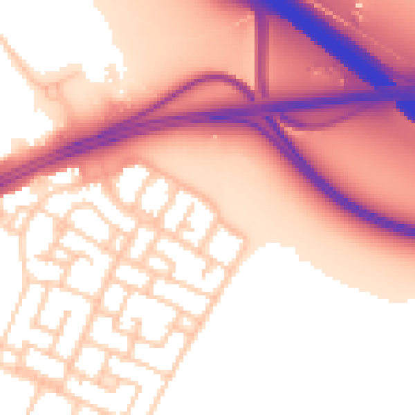 Daytime road noise heatmap for L11 6LF