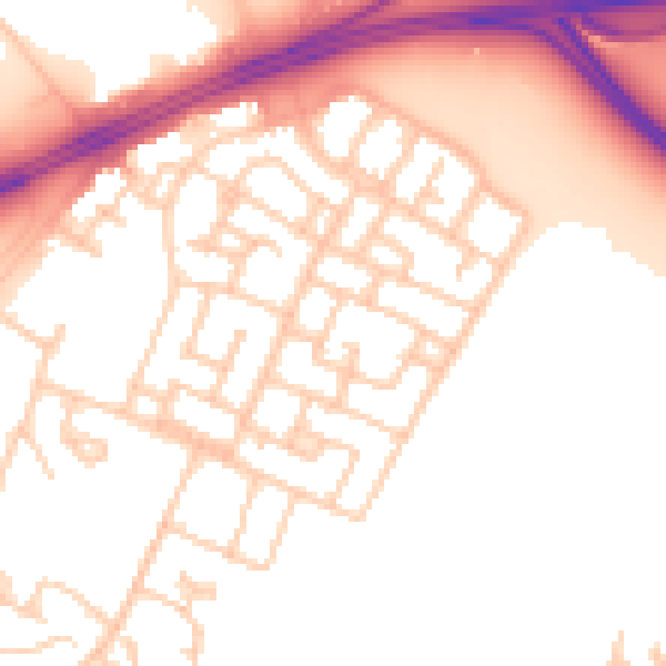 Daytime road noise heatmap for L11 6LG