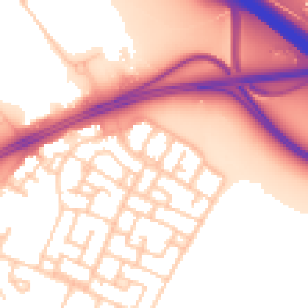 Daytime road noise heatmap for L11 6LP