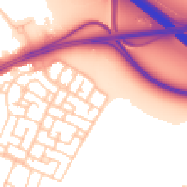 Daytime road noise heatmap for L11 6LU