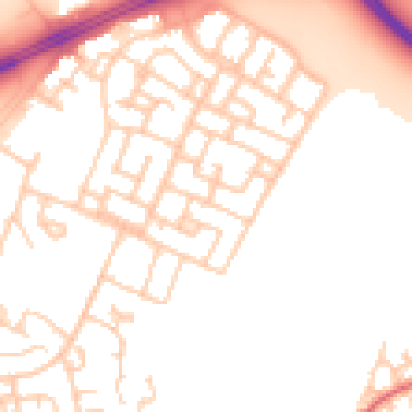 Daytime road noise heatmap for L11 6NA