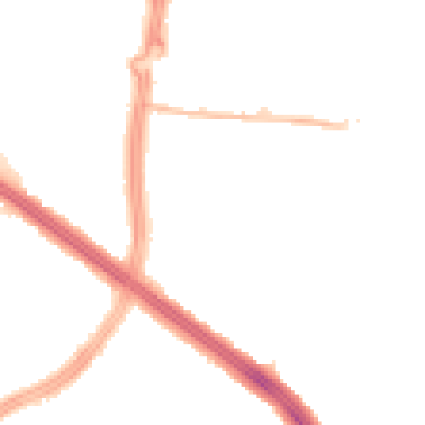 Night-time road noise heatmap for L11 8LD