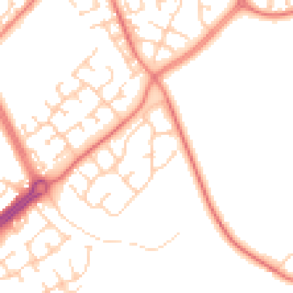 Daytime road noise heatmap for L12 0HG
