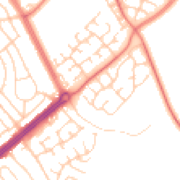 Daytime road noise heatmap for L12 0HN