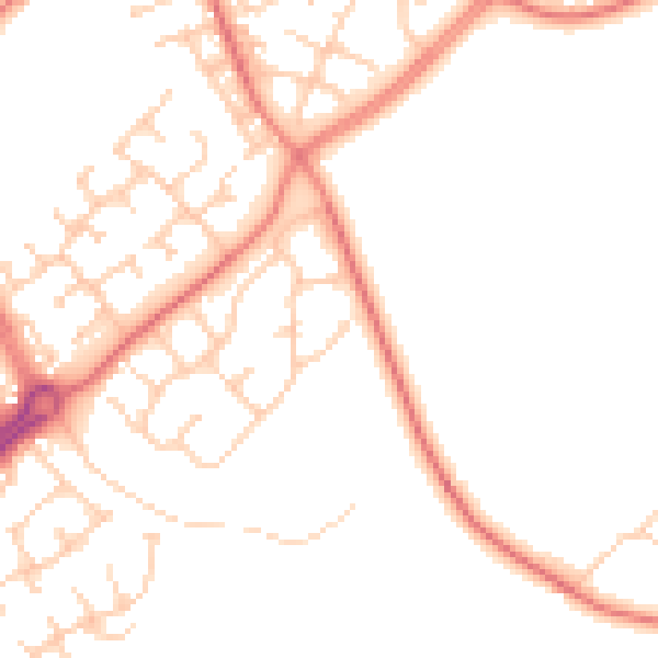 Daytime road noise heatmap for L12 0HU