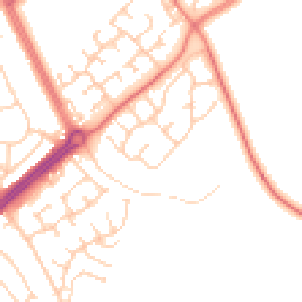 Daytime road noise heatmap for L12 0HW