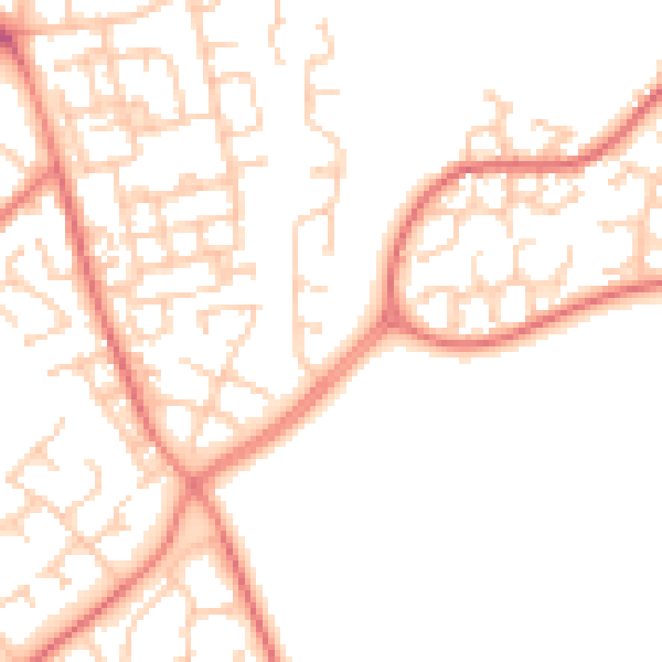 Daytime road noise heatmap for L12 0JR