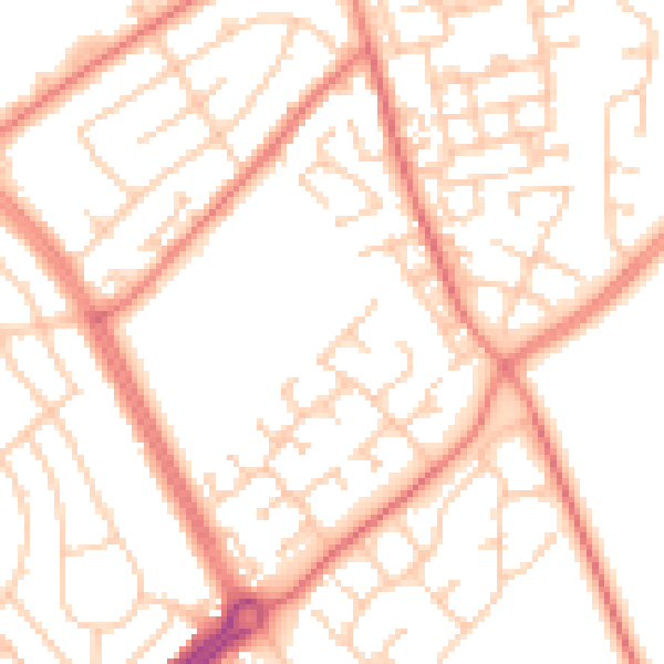 Daytime road noise heatmap for L12 0RJ