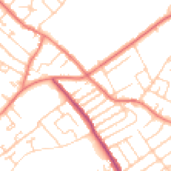 Daytime road noise heatmap for L12 1LA