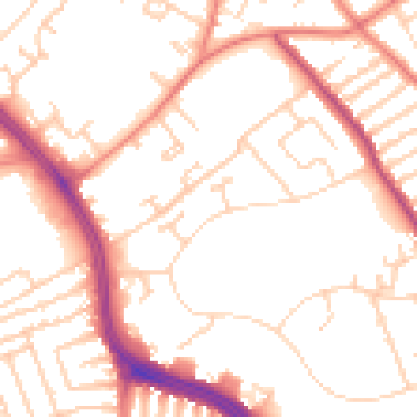 Daytime road noise heatmap for L12 1LD