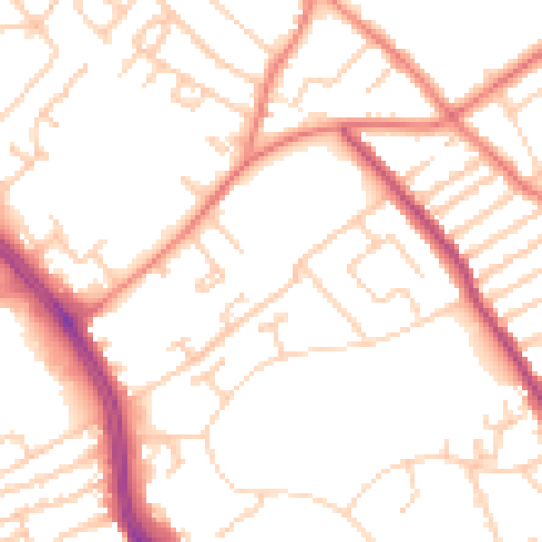 Daytime road noise heatmap for L12 1LN