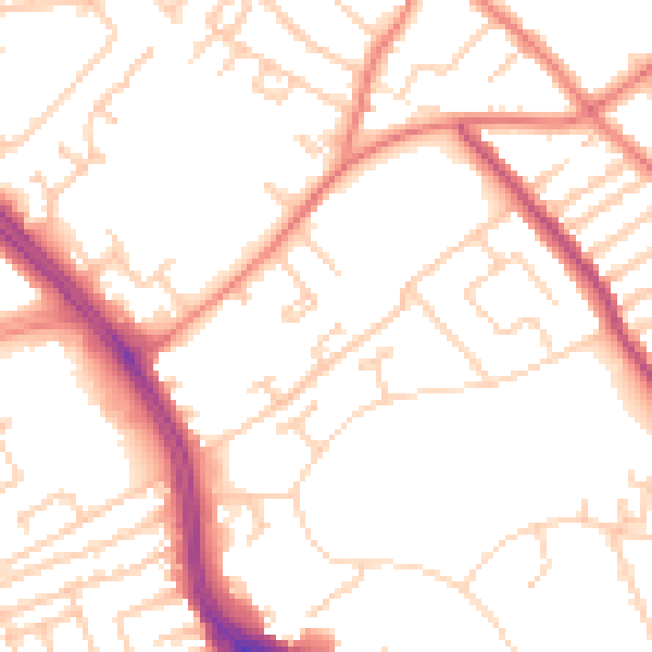 Daytime road noise heatmap for L12 1LP