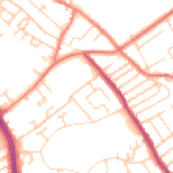 Daytime road noise heatmap for L12 1LW