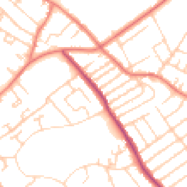Daytime road noise heatmap for L12 1LX