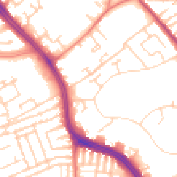 Daytime road noise heatmap for L12 1NB