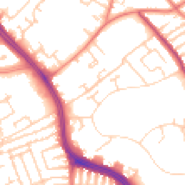 Daytime road noise heatmap for L12 1ND