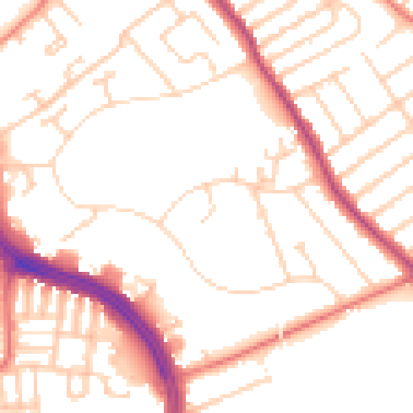 Daytime road noise heatmap for L12 1NF