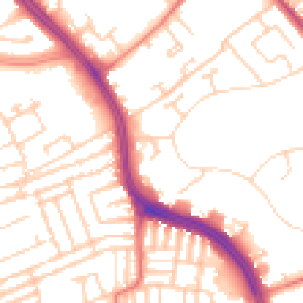 Daytime road noise heatmap for L12 1NH