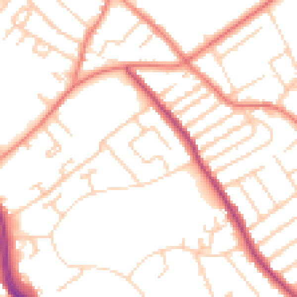 Daytime road noise heatmap for L12 1NN