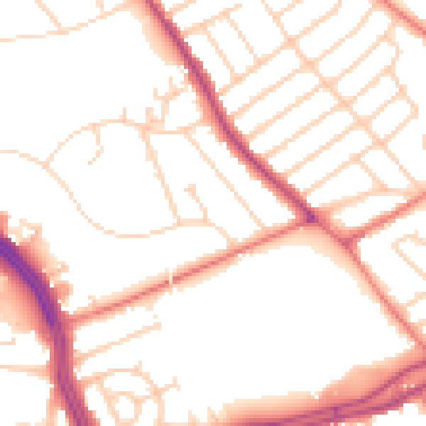 Daytime road noise heatmap for L12 2AE