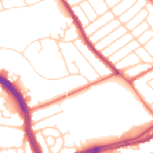 Daytime road noise heatmap for L12 2AF