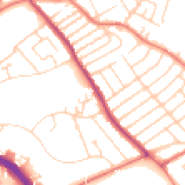 Daytime road noise heatmap for L12 2AL