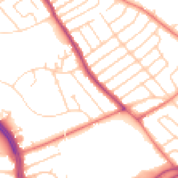 Daytime road noise heatmap for L12 2AX