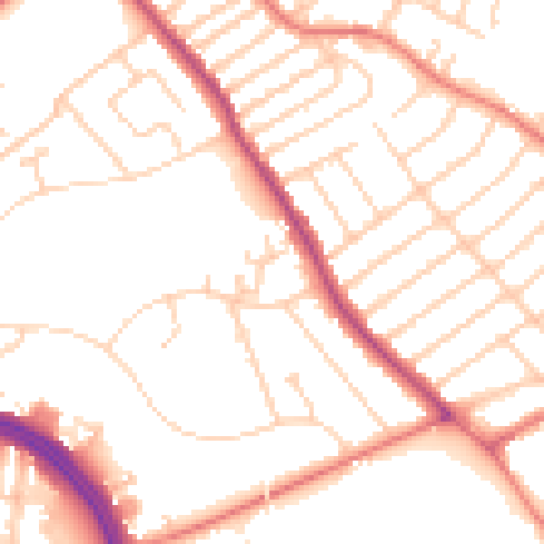 Daytime road noise heatmap for L12 2BN