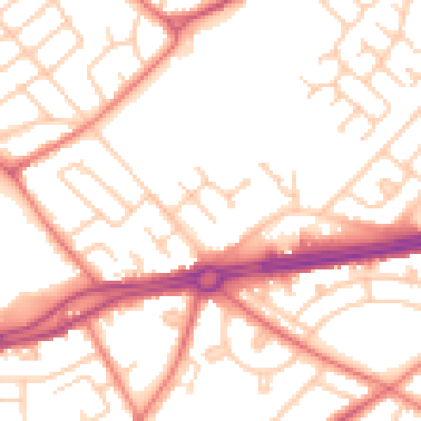 Daytime road noise heatmap for L12 3HP