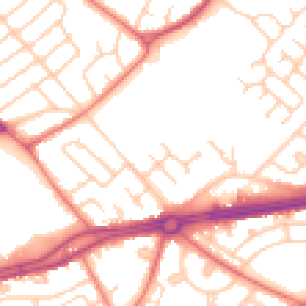 Daytime road noise heatmap for L12 3HR