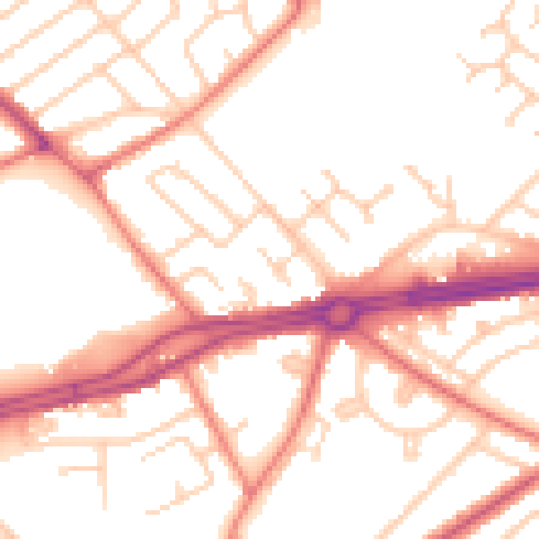 Daytime road noise heatmap for L12 3HS