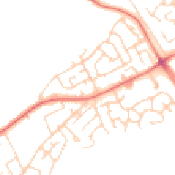 Daytime road noise heatmap for L12 4BB