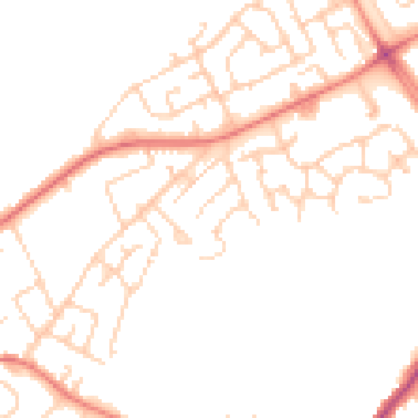Daytime road noise heatmap for L12 4DD