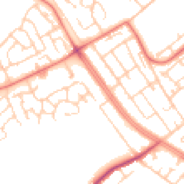 Daytime road noise heatmap for L12 4WU
