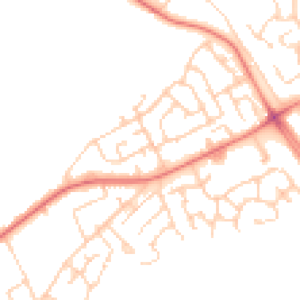 Daytime road noise heatmap for L12 4XE