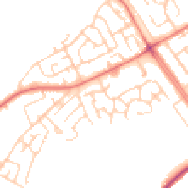 Daytime road noise heatmap for L12 4YQ