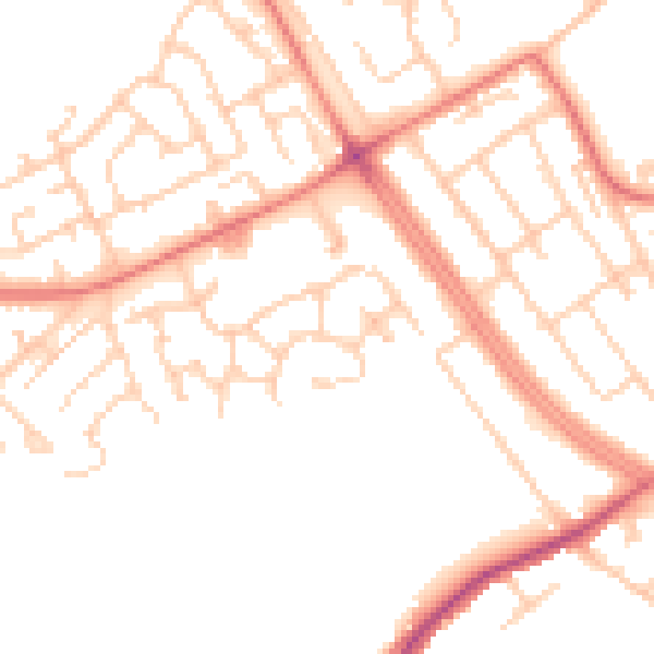 Daytime road noise heatmap for L12 4ZE